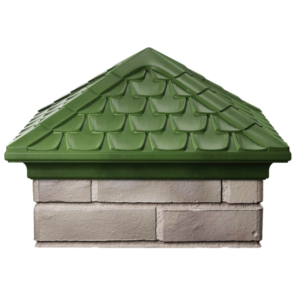 Колпак Zking Эльбрус Зеленый на столб 1.5х1.5 кирпича (385х385мм) Крымск фото