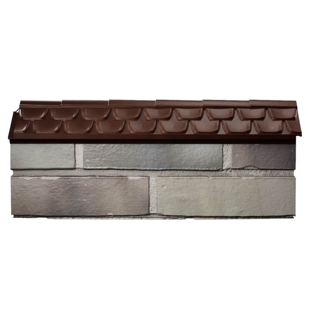 Парапет Zking Эльбрус Коричневый с посадкой на 0.5 кирпича (130мм) в Крымске фото
