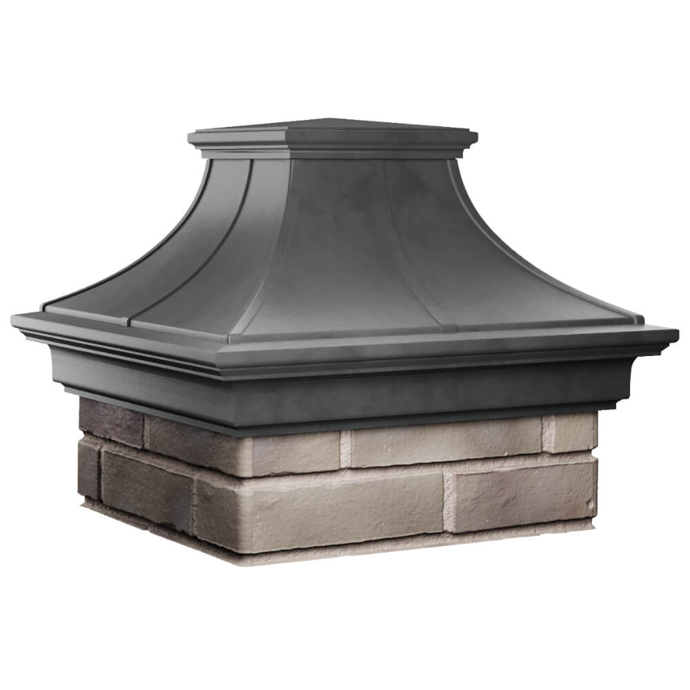 Колпак Zking Монблан Премиум Серый на столб 1.5х1.5 кирпича (385х385мм) в Крымске фото
