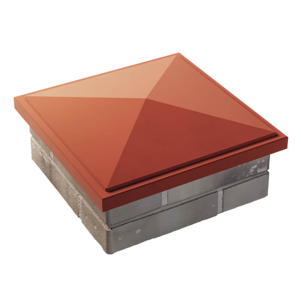 Колпак Zking БонаМоно Красный на столб 1.5х1.5 кирпича (385х385, 400х400мм) в Крымске фото