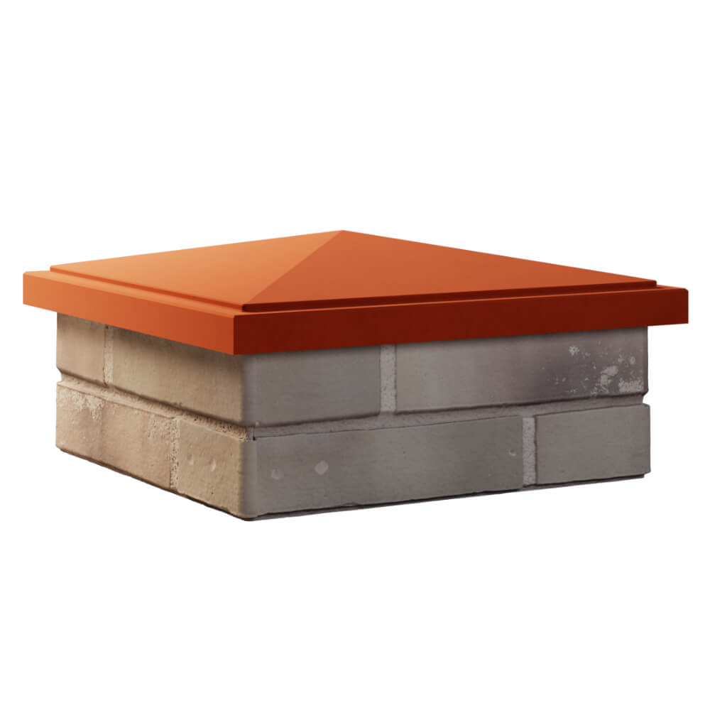 Колпак Zking БонаМоно Красный на столб 1.5х1.5 кирпича (385х385, 400х400мм) в Крымске фото