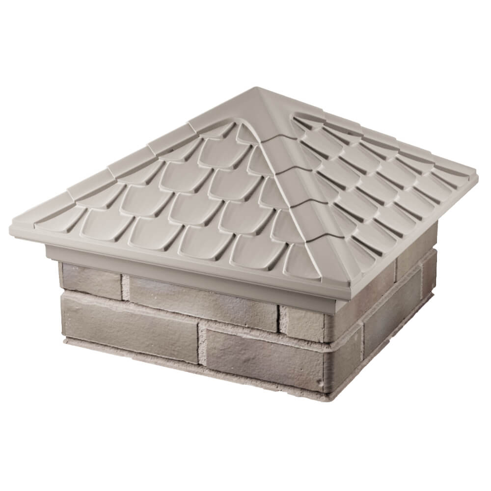 Колпак Zking Эльбрус Бежевый на столб 1.5х1.5 кирпича (385х385мм) в Крымске фото