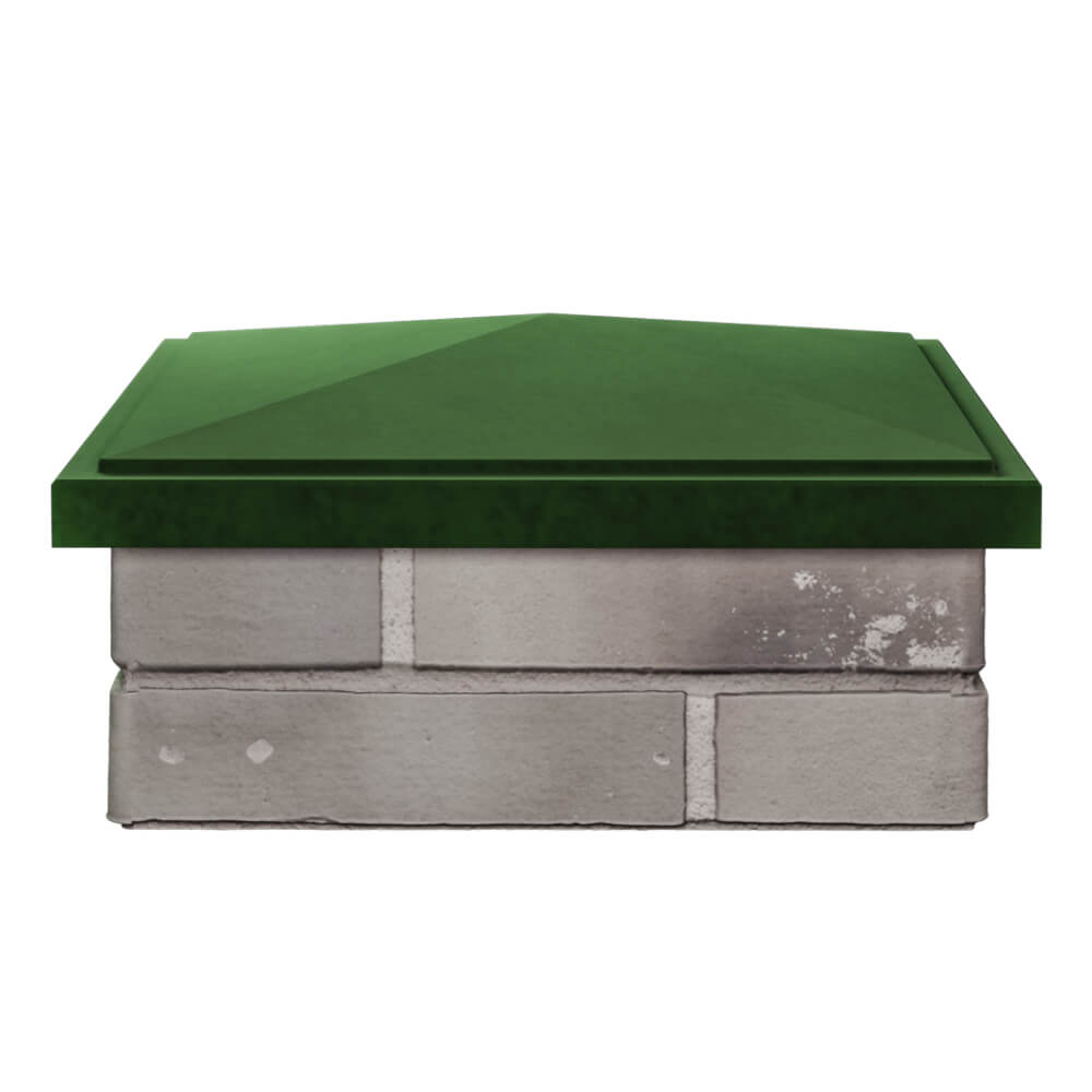 Колпак Zking БонаМоно Зеленый на столб 1.5х1.5 кирпича (385х385, 400х400мм) Крымск фото