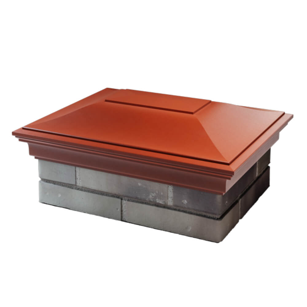 Колпак Zking Монблан Красный на столб 2х1.5 кирпича (515х385мм) в Крымске фото