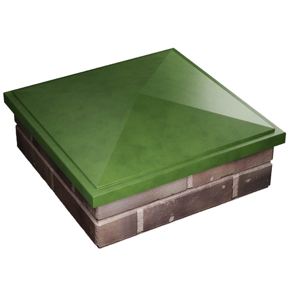 Колпак Zking БонаМоно Зеленый на столб 2х2 кирпича (515х515, 530х530мм) в Крымске фото