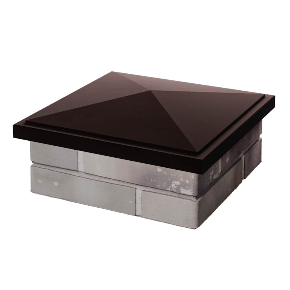 Колпак Zking БонаМоно Коричневый на столб 1.5х1.5 кирпича (385х385, 400х400мм) в Крымске фото