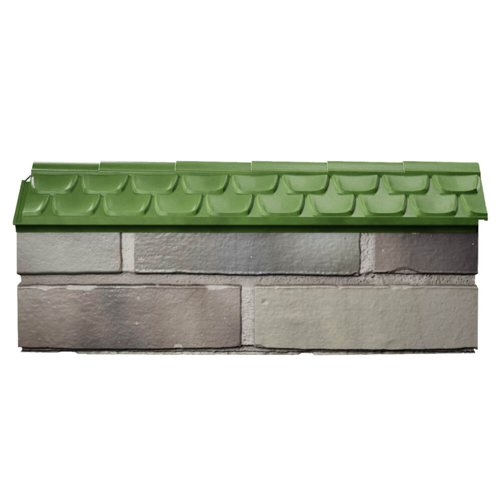 Парапет Zking Эльбрус Зеленый с посадкой на 0.5 кирпича (130мм) в Крымске фото
