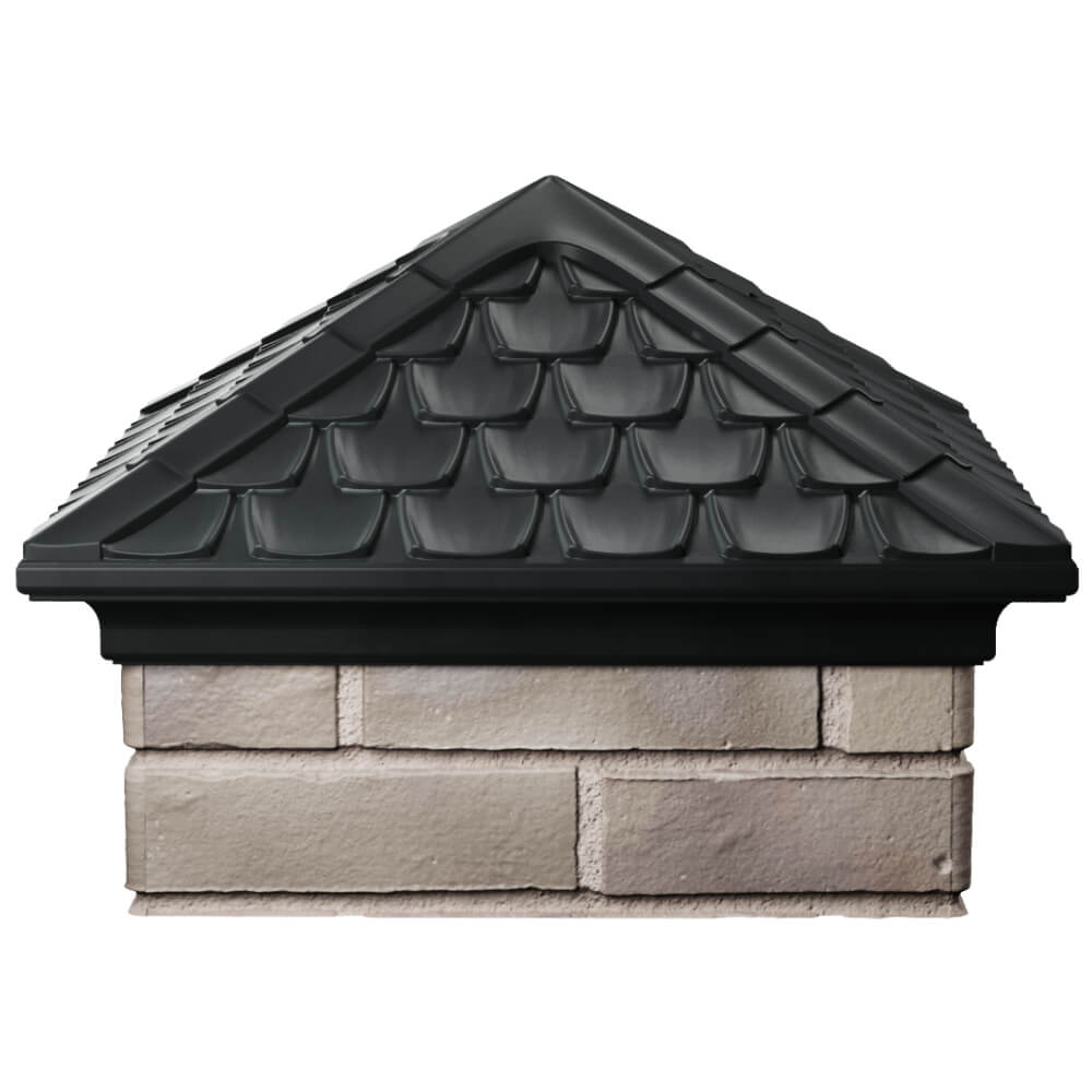 Колпак Zking Эльбрус Черный на столб 1.5х1.5 кирпича (385х385мм) Крымск фото