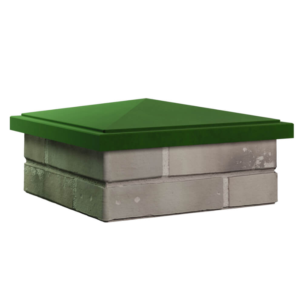 Колпак Zking БонаМоно Зеленый на столб 1.5х1.5 кирпича (385х385, 400х400мм) в Крымске фото