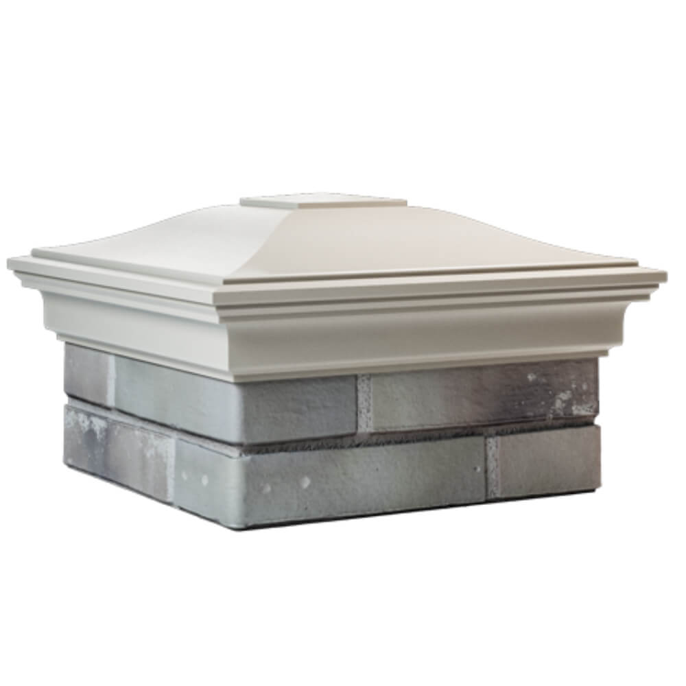 Колпак Zking Монблан Бежевый на столб 1.5х1.5 кирпича (385х385мм) в Крымске фото