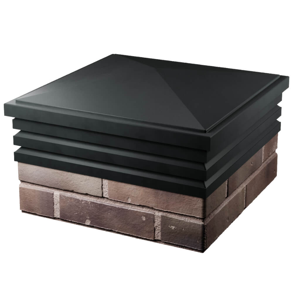 Колпак Zking Бона ХайТек Черный на столб 2х2 кирпича (513х513мм) в Крымске фото