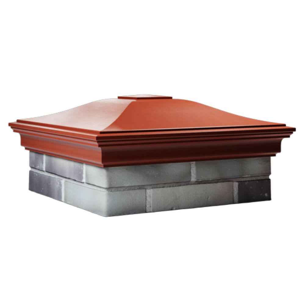 Колпак Zking Монблан Красный на столб 2х2 кирпича (515х515мм) в Крымске фото