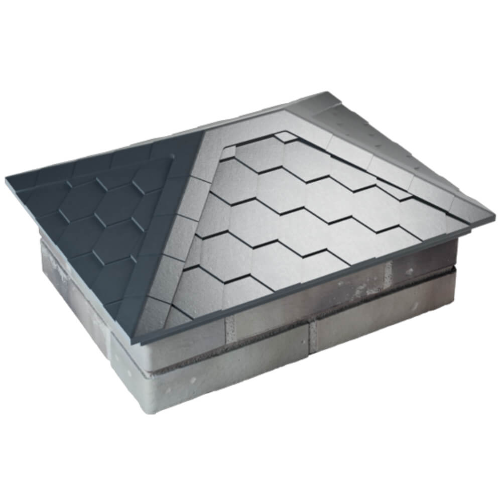 Колпак Zking Эверест Серый на столб 2х1.5 кирпича (520х390мм) Крымск фото