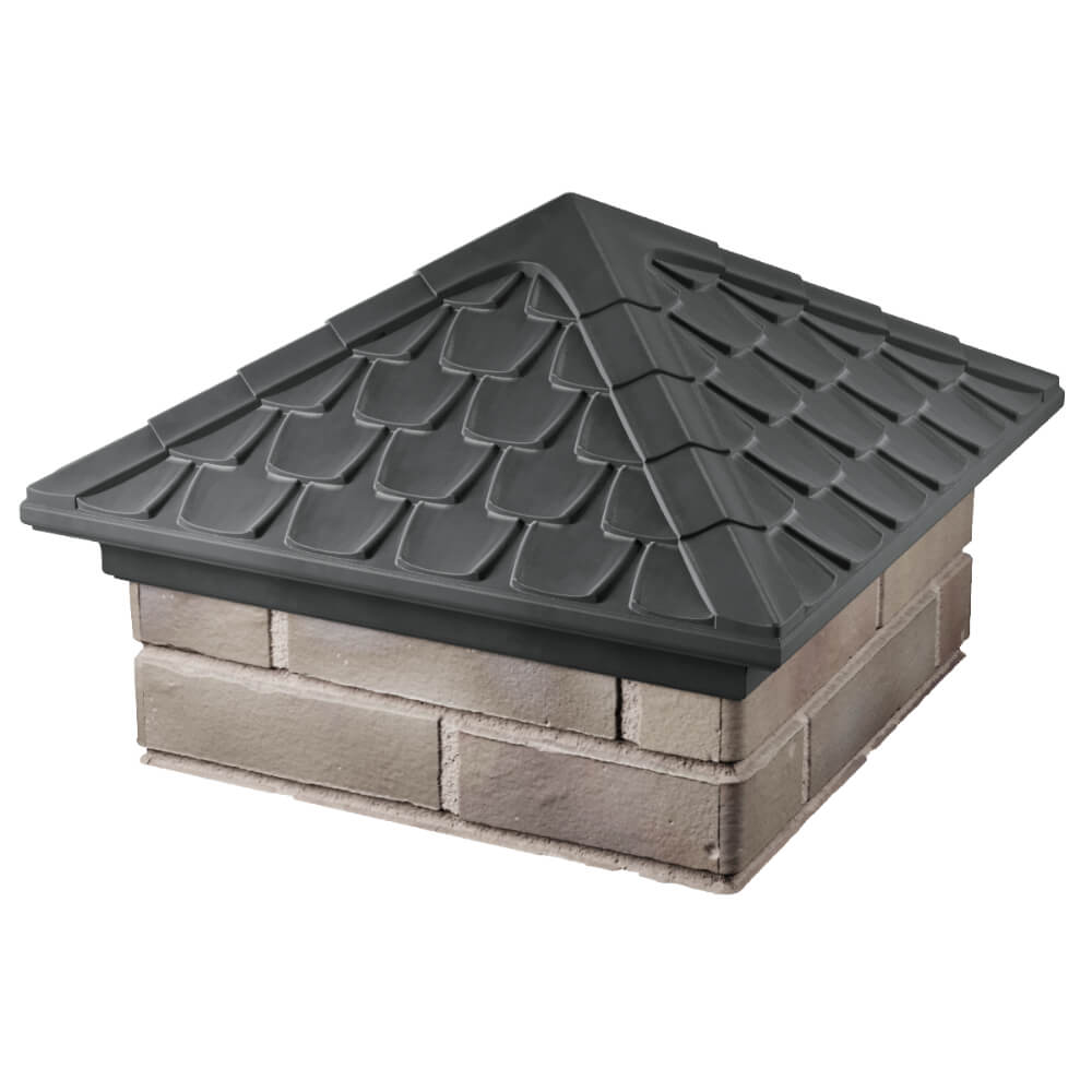 Колпак Zking Эльбрус Серый на столб 1.5х1.5 кирпича (385х385мм) в Крымске фото