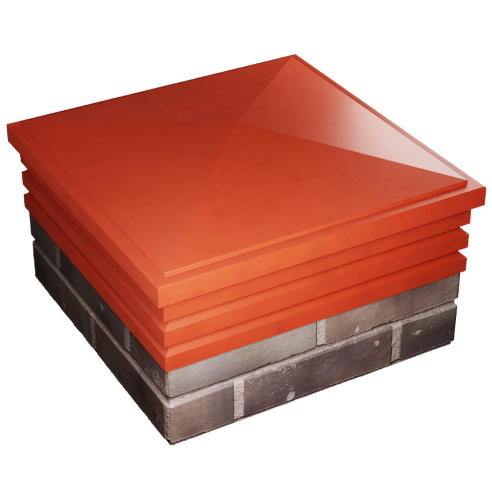 Колпак Zking Бона ХайТек Красный на столб 2х2 кирпича (513х513мм) в Крымске фото