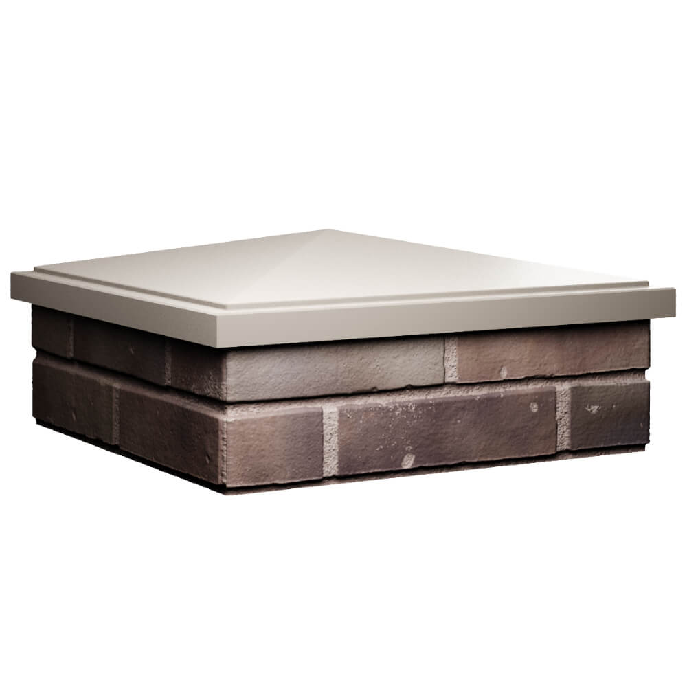 Колпак Zking БонаМоно Бежевый на столб 2х2 кирпича (515х515, 530х530мм) в Крымске фото