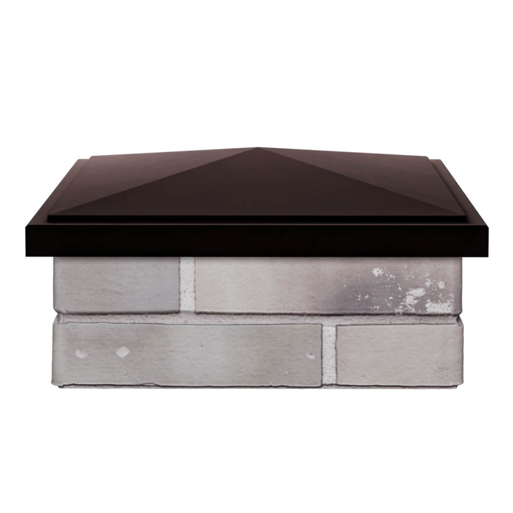 Колпак Zking БонаМоно Коричневый на столб 1.5х1.5 кирпича (385х385, 400х400мм) Крымск фото