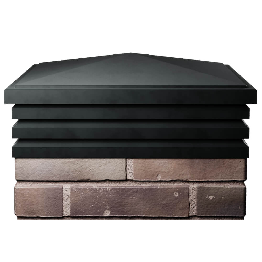 Колпак Zking Бона ХайТек Черный на столб 2х2 кирпича (513х513мм) Крымск фото