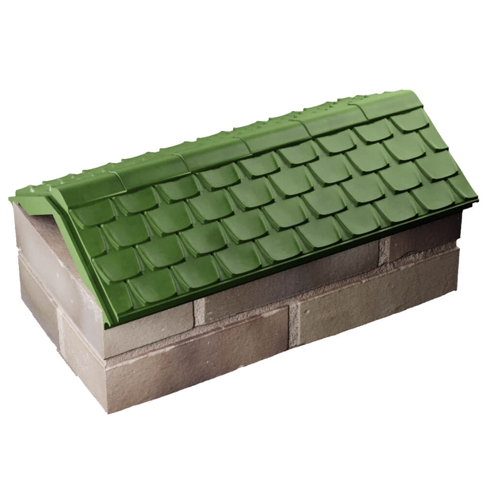 Парапет Zking Эльбрус Зеленый с посадкой на 1 кирпич (255мм) в Крымске фото