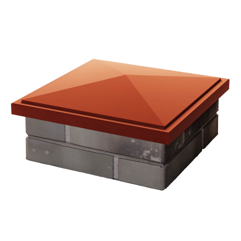 Колпак Zking БонаМоно Красный на столб 1.5х1.5 кирпича (385х385, 400х400мм) в Крымске фото