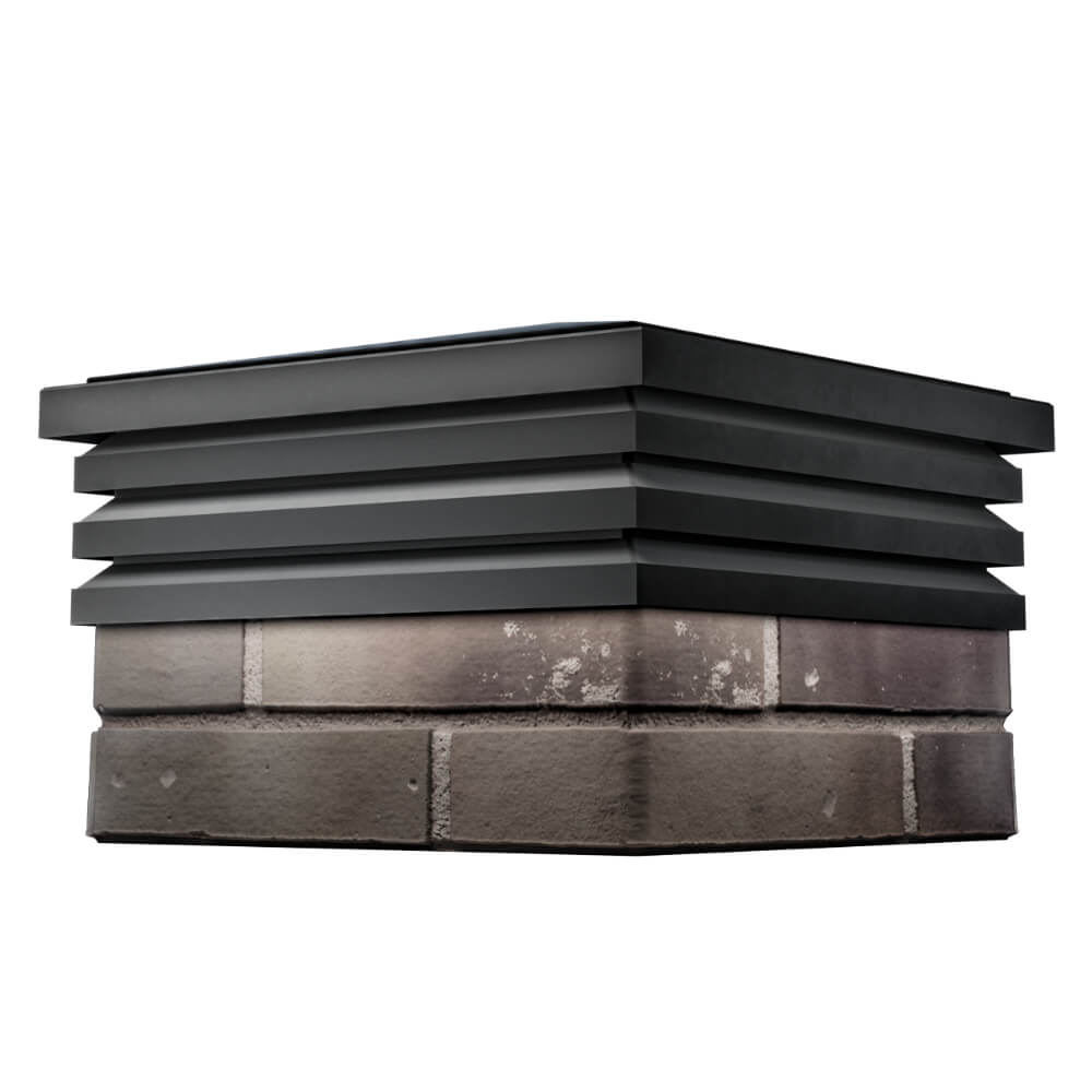 Колпак Zking Бона ХайТек Черный на столб 1.5х1.5 кирпича (385х385мм) в Крымске фото