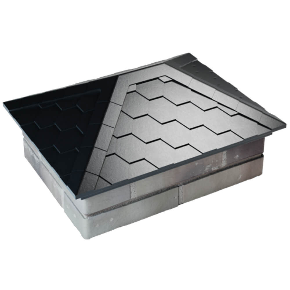 Колпак Zking Эверест Черный на столб 2х1.5 кирпича (520х390мм) Крымск фото