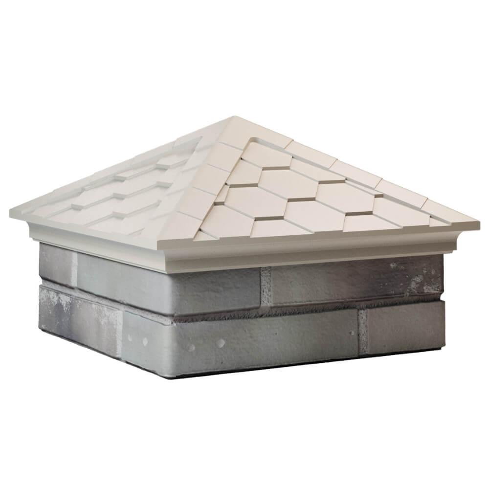 Колпак Zking Эверест Бежевый на столб 1.5х1.5 кирпича (390х390мм) в Крымске фото