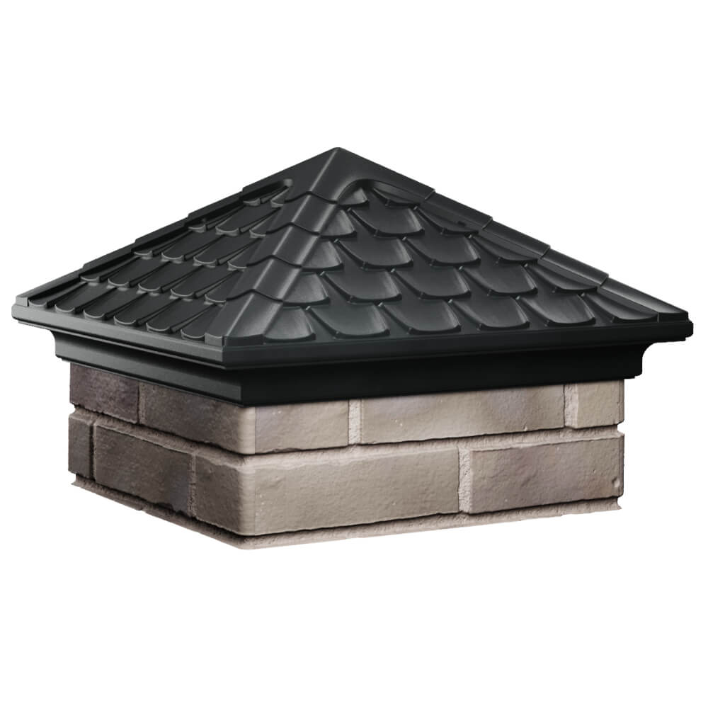 Колпак Zking Эльбрус Черный на столб 1.5х1.5 кирпича (385х385мм) в Крымске фото