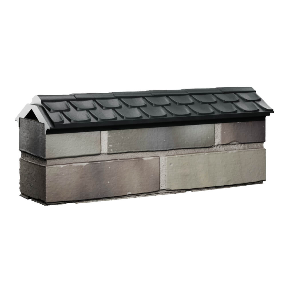 Парапет Zking Эльбрус Черный с посадкой на 0.5 кирпича (130мм) Крымск фото