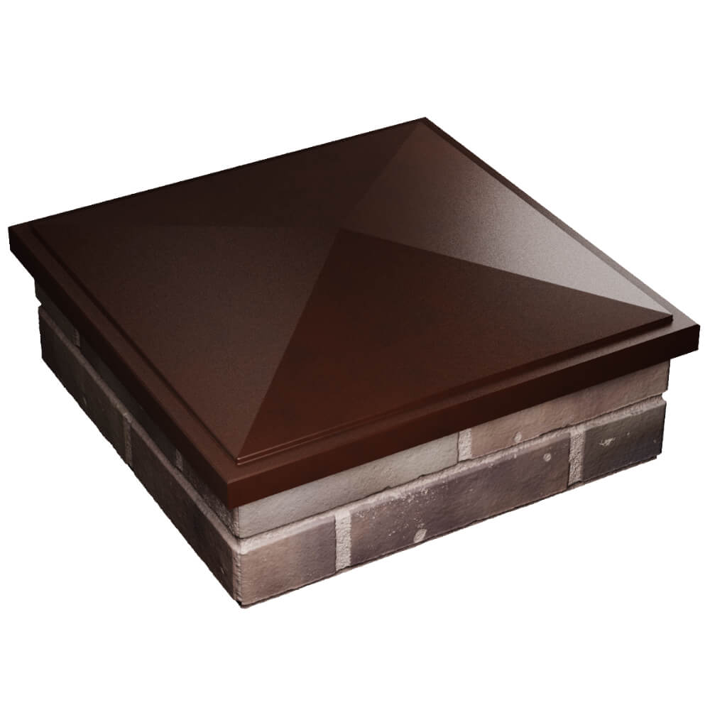 Колпак Zking БонаМоно Коричневый на столб 2х2 кирпича (515х515, 530х530мм) в Крымске фото