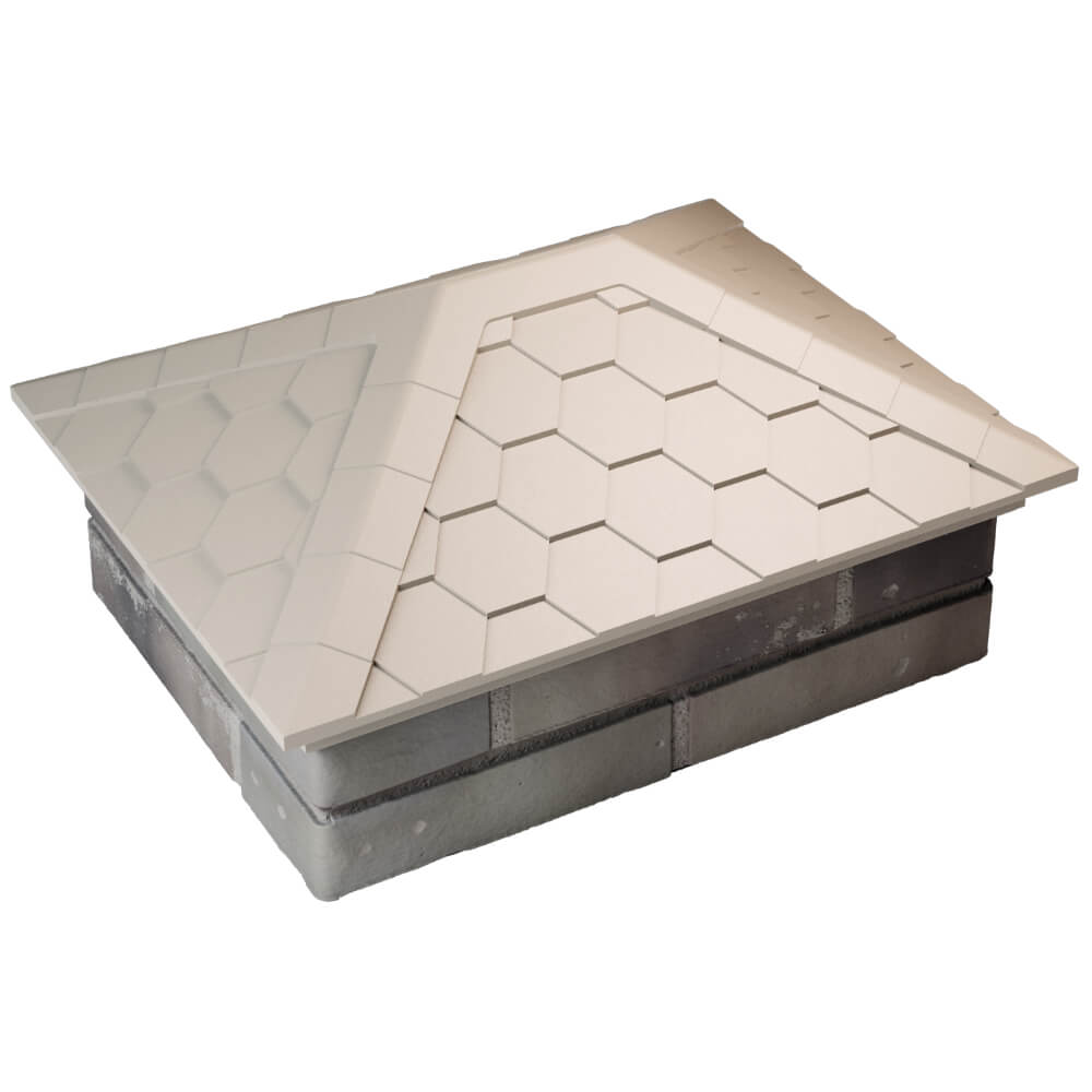 Колпак Zking Эверест Бежевый на столб 2х1.5 кирпича (520х390мм) Крымск фото