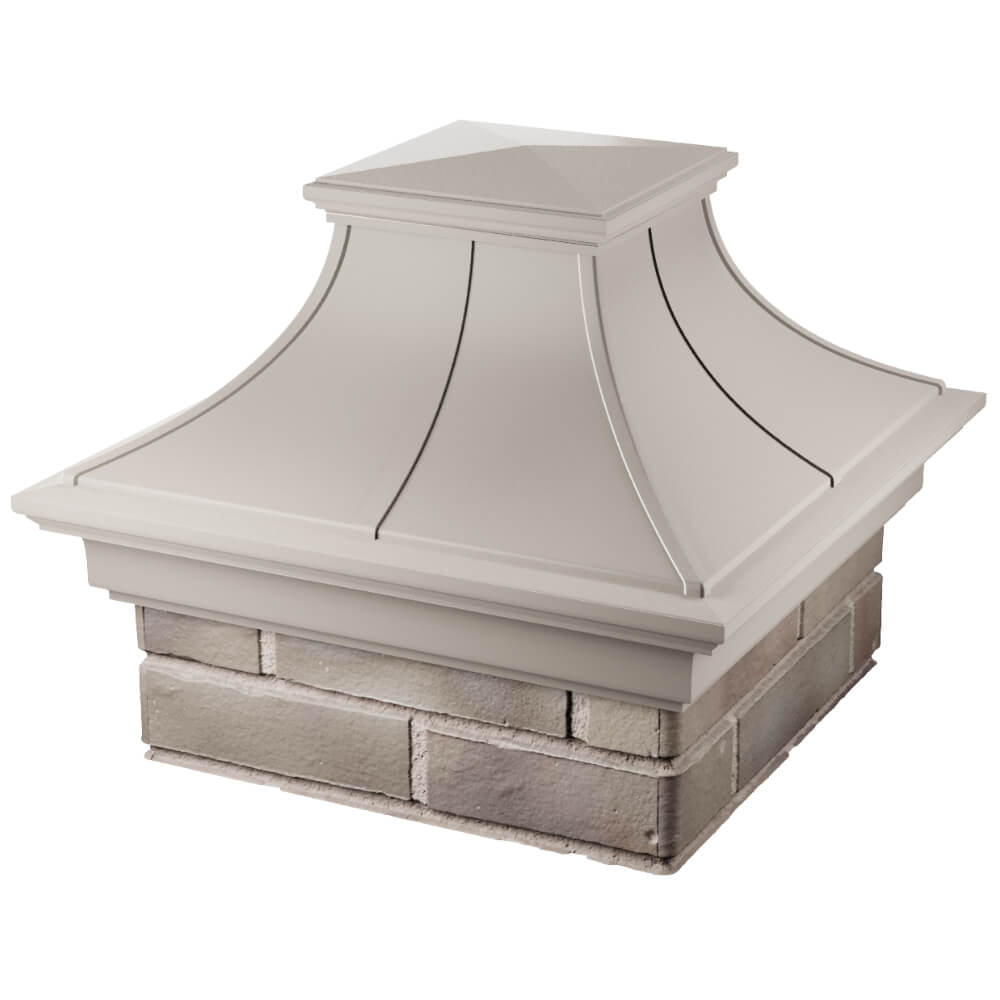 Колпак Zking Монблан Премиум Бежевый на столб 1.5х1.5 кирпича (385х385мм) в Крымске фото