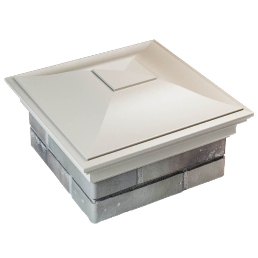 Колпак Zking Монблан Бежевый на столб 1.5х1.5 кирпича (385х385мм) в Крымске фото