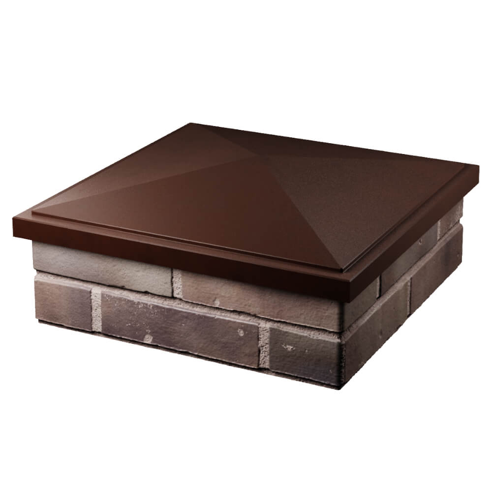 Колпак Zking БонаМоно Коричневый на столб 2х2 кирпича (515х515, 530х530мм) в Крымске фото