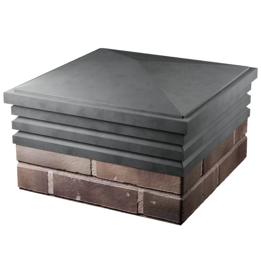 Колпак Zking Бона ХайТек Серый на столб 2х2 кирпича (513х513мм) в Крымске фото