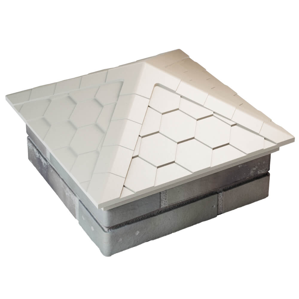 Колпак Zking Эверест Бежевый на столб 1.5х1.5 кирпича (390х390мм) в Крымске фото