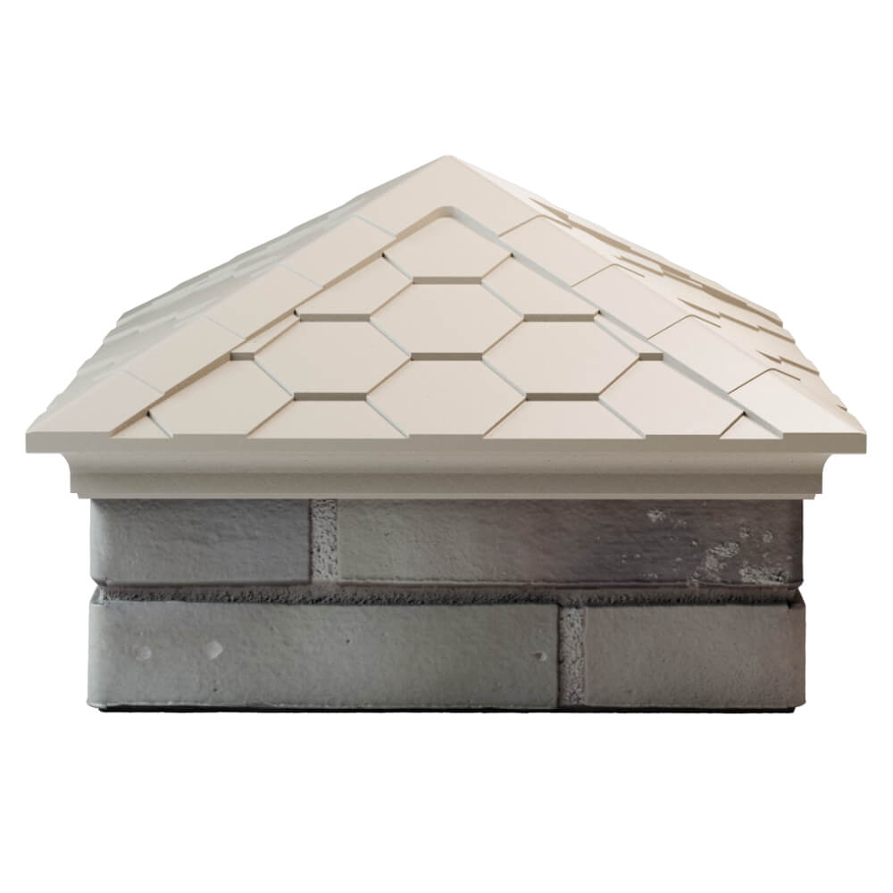 Колпак Zking Эверест Бежевый на столб 1.5х1.5 кирпича (390х390мм) Крымск фото