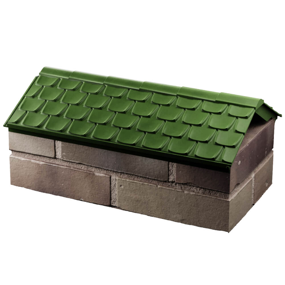 Парапет Zking Эльбрус Зеленый с посадкой на 1 кирпич (255мм) в Крымске фото