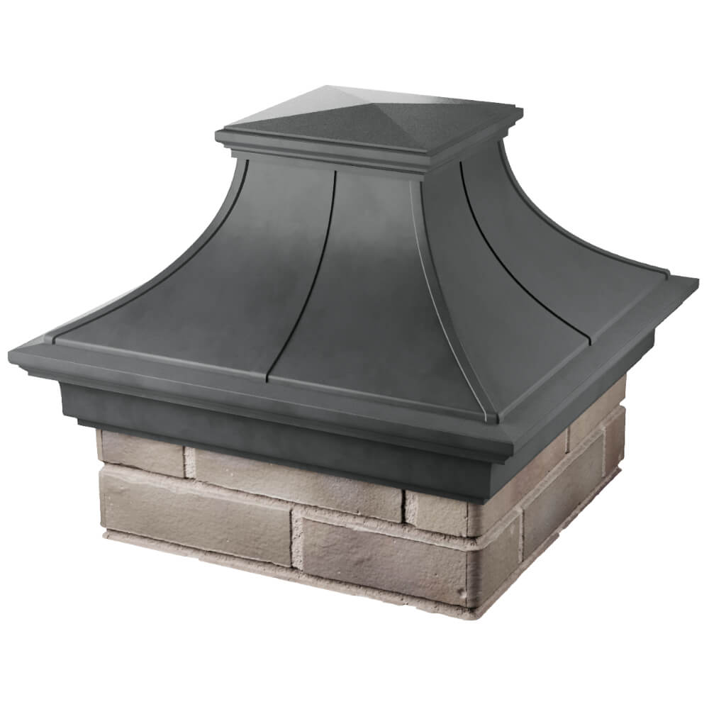 Колпак Zking Монблан Премиум Серый на столб 1.5х1.5 кирпича (385х385мм) в Крымске фото