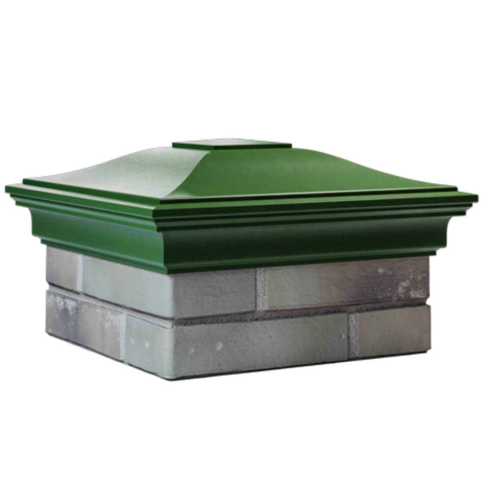 Колпак Zking Монблан Зеленый на столб 1.5х1.5 кирпича (385х385мм) в Крымске фото