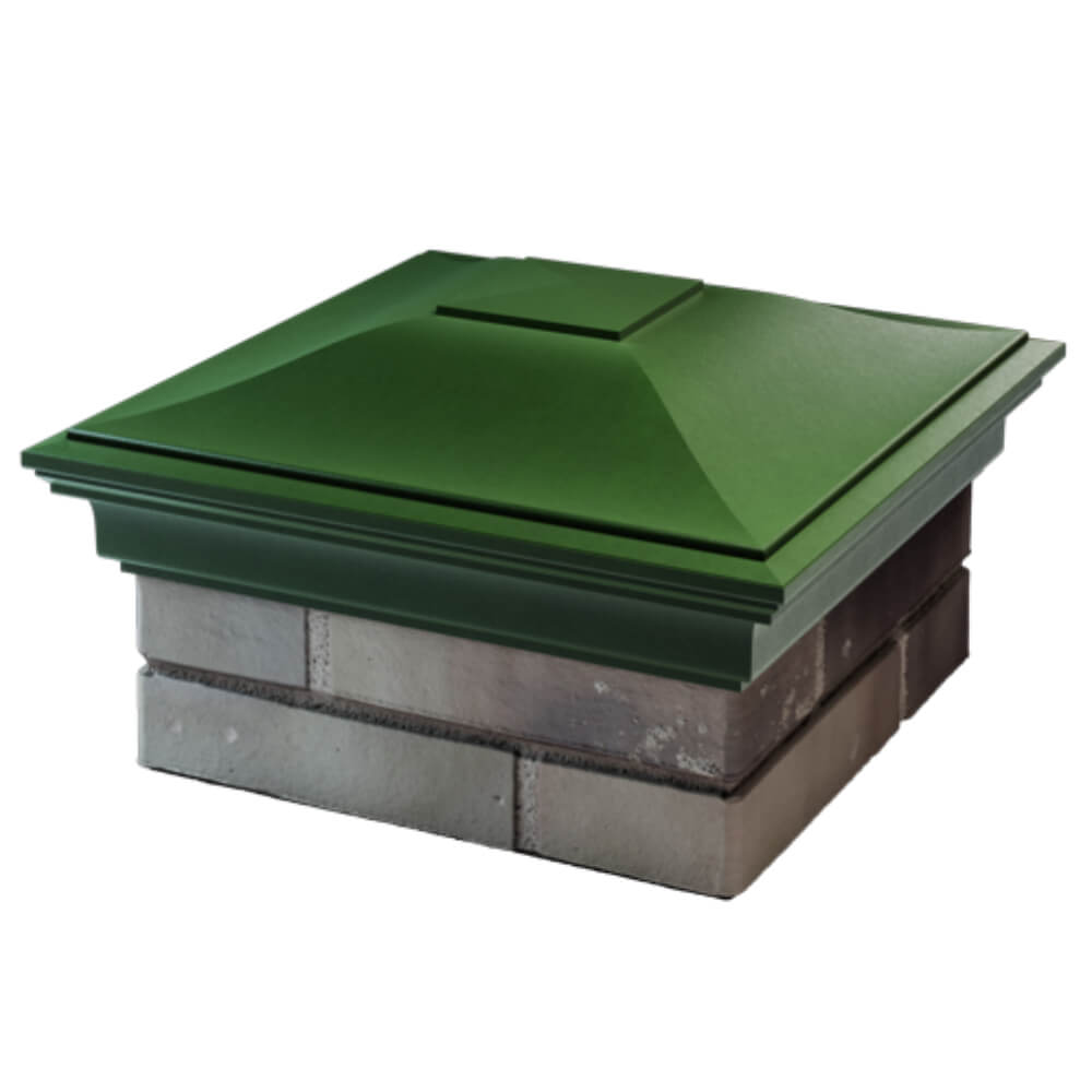 Колпак Zking Монблан Зеленый на столб 1.5х1.5 кирпича (385х385мм) в Крымске фото