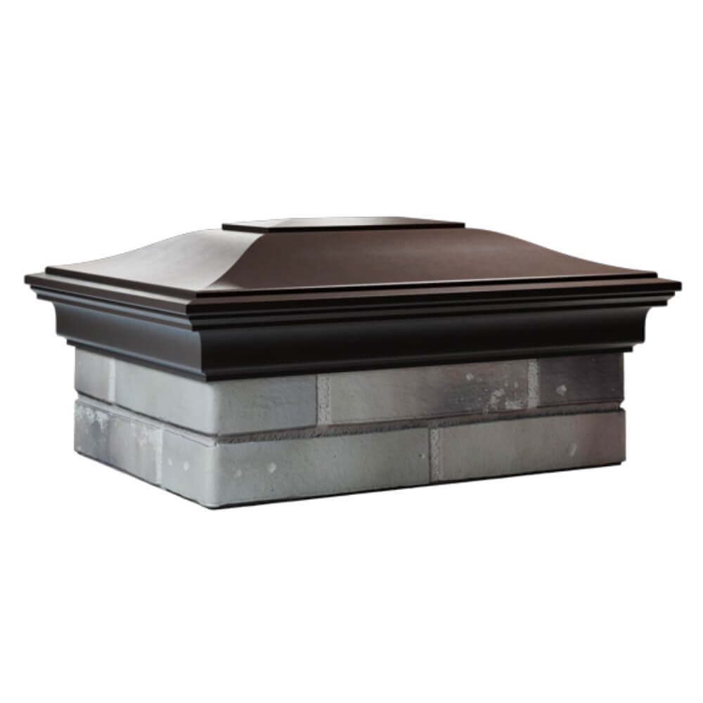 Колпак Zking Монблан Коричневый на столб 2х1.5 кирпича (515х385мм) в Крымске фото