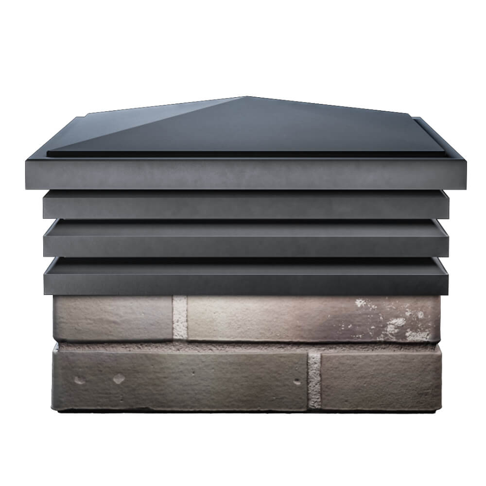 Колпак Zking Бона ХайТек Серый на столб 1.5х1.5 кирпича (385х385мм) Крымск фото