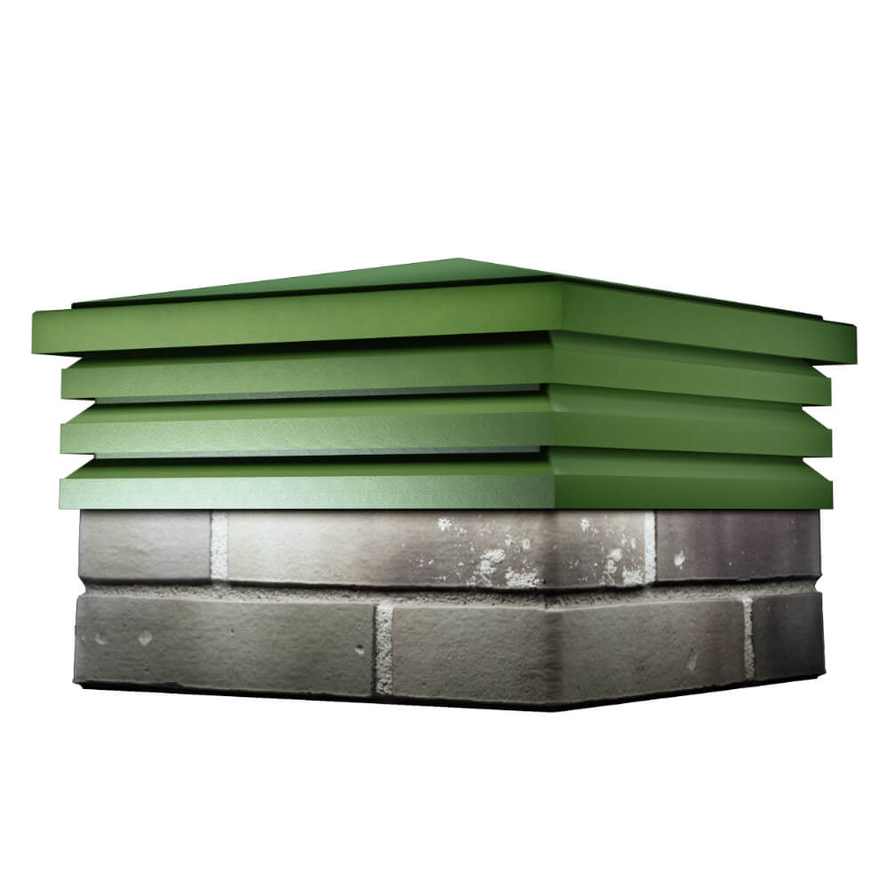 Колпак Zking Бона ХайТек Зеленый на столб 1.5х1.5 кирпича (385х385мм) в Крымске фото