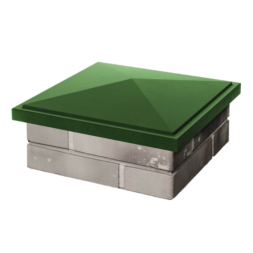 Колпак Zking БонаМоно Зеленый на столб 1.5х1.5 кирпича (385х385, 400х400мм) в Крымске фото