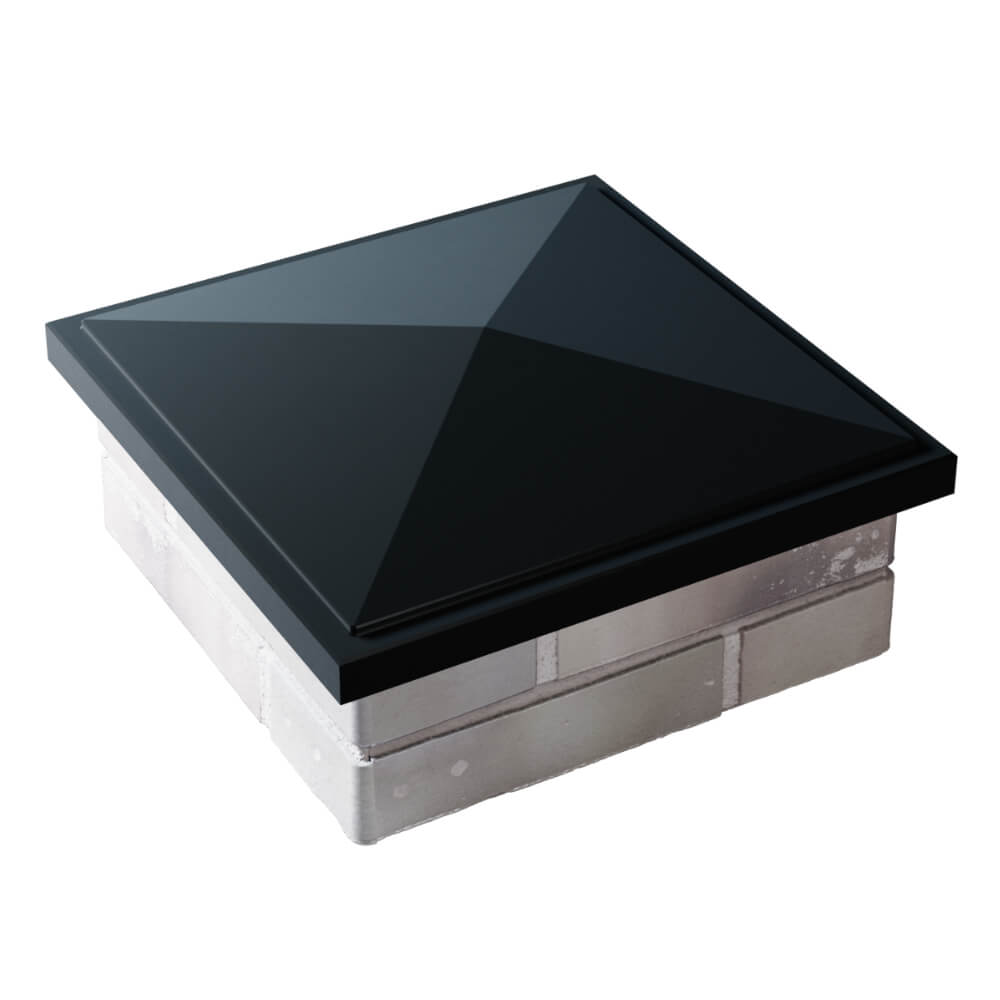 Колпак Zking БонаМоно Черный на столб 1.5х1.5 кирпича (385х385, 400х400мм) в Крымске фото