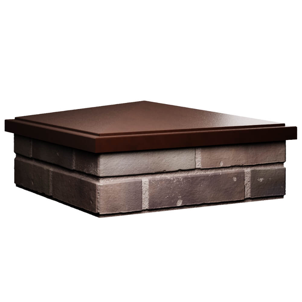 Колпак Zking БонаМоно Коричневый на столб 2х2 кирпича (515х515, 530х530мм) в Крымске фото