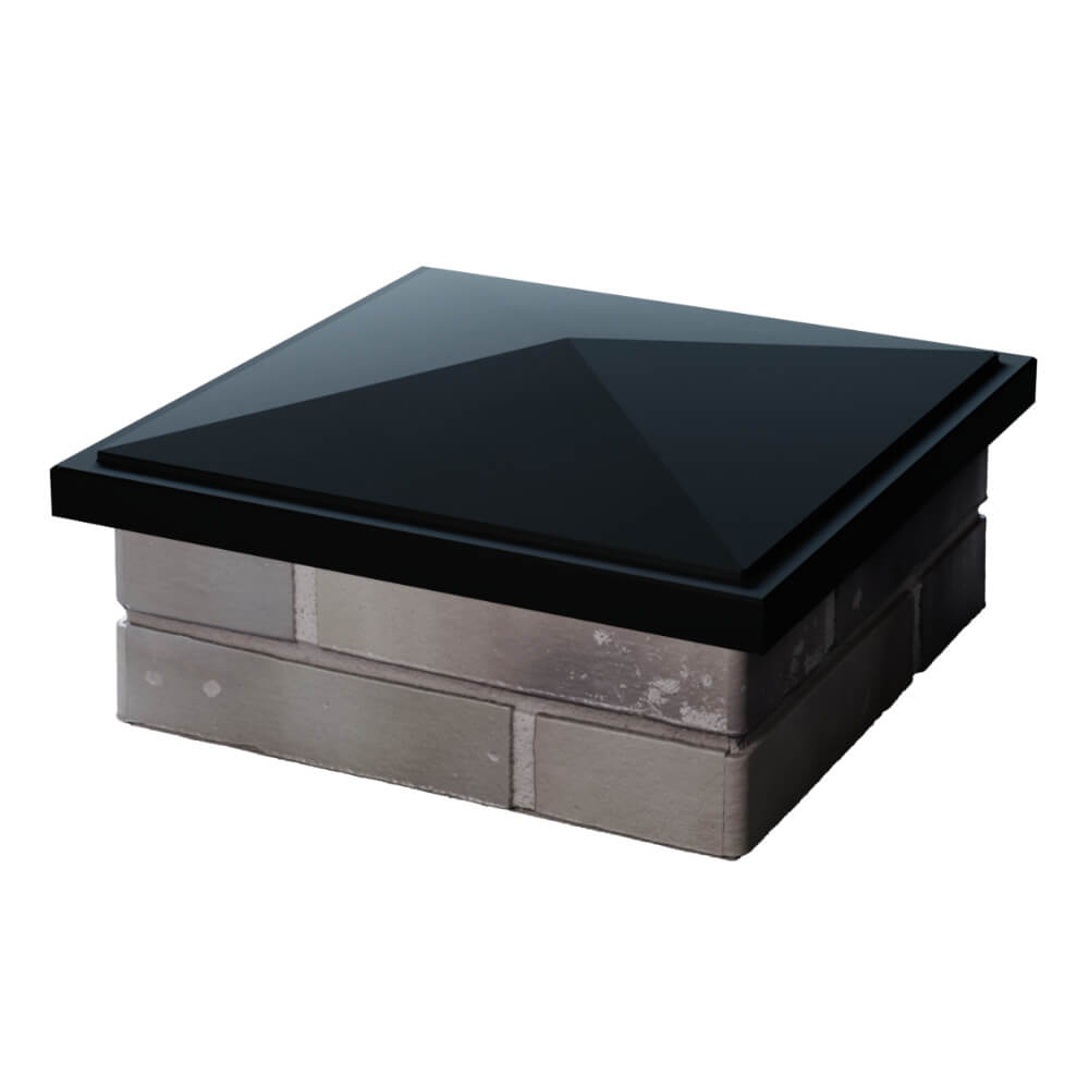 Колпак Zking БонаМоно Черный на столб 1.5х1.5 кирпича (385х385, 400х400мм) в Крымске фото