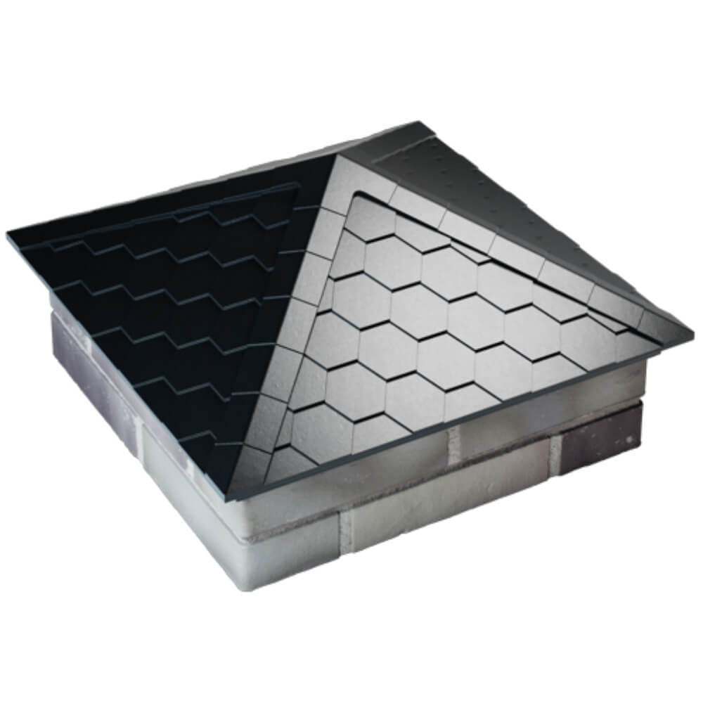 Колпак Zking Эверест Черный на столб 2х2 кирпича (535х535мм) Крымск фото