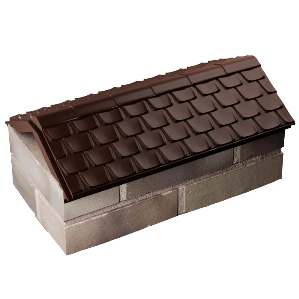 Парапет Zking Эльбрус Коричневый с посадкой на 1 кирпич (255мм) в Крымске фото